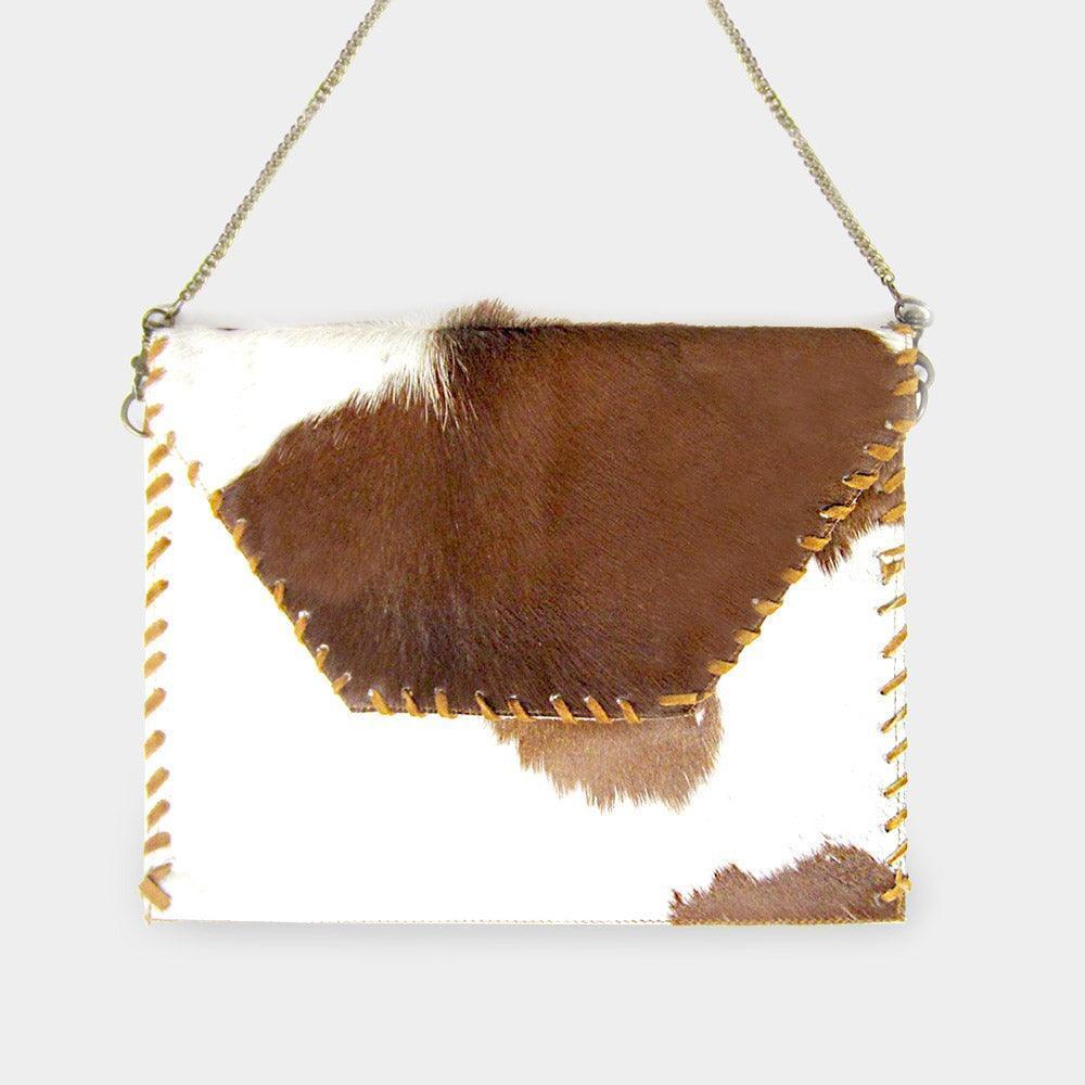 Animal Patterned Genuine Leather Envelope Crossbody Bag - Jewelry Store by Erik Rayo