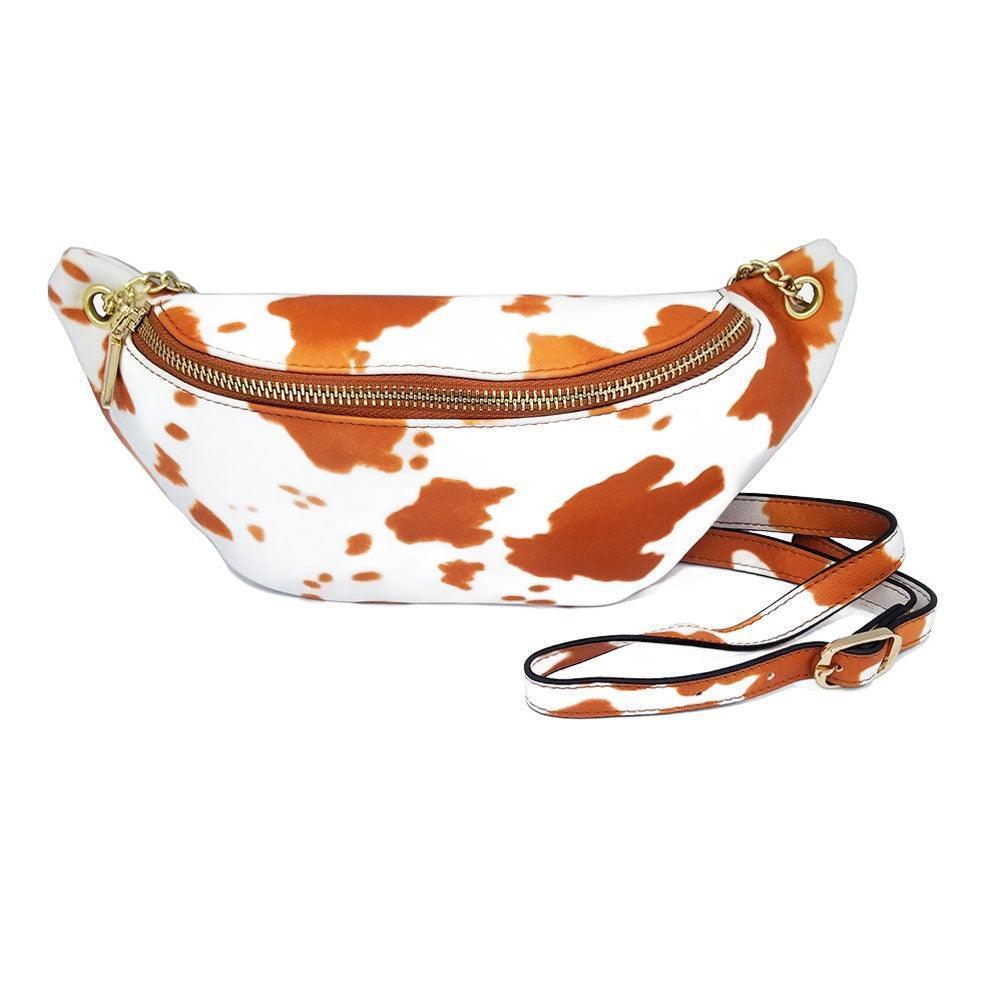 Cow Patterned Faux Leather Crossbdoy Bag - Jewelry Store by Erik Rayo