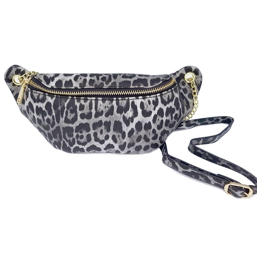 Leopard Patterned Faux Leather Crossbdoy Bag