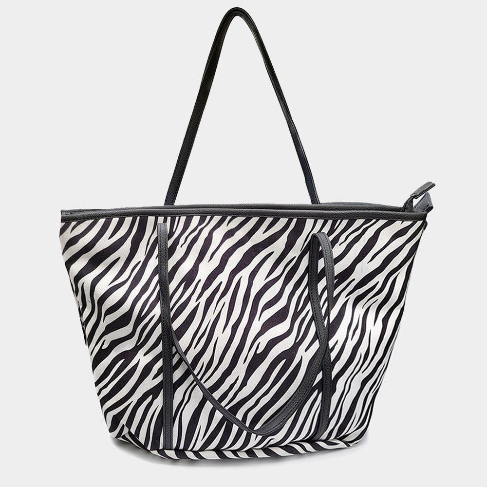 Zebra Patterned Shoulder Bag - Jewelry Store by Erik Rayo