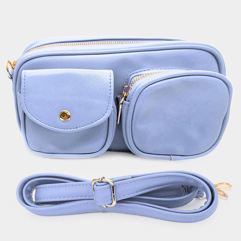 Solid Rectangle Crossbody Bag