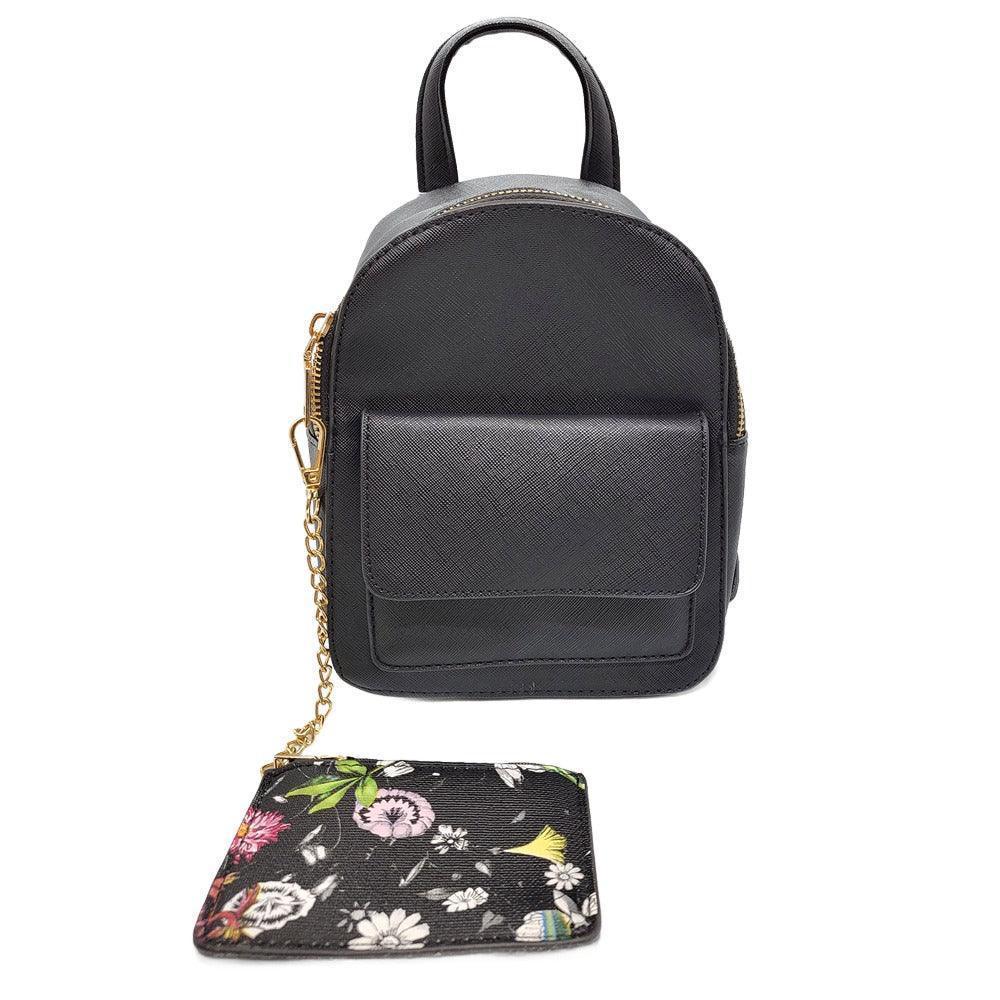 Draped Chain Faux Leather Card Holder Mini Backpack Bag - Jewelry Store by Erik Rayo