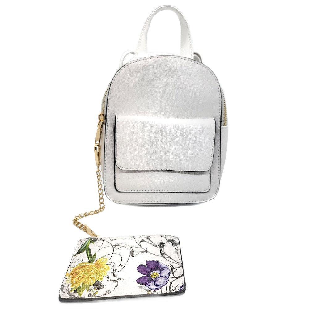 Draped Chain Faux Leather Card Holder Mini Backpack Bag - Jewelry Store by Erik Rayo