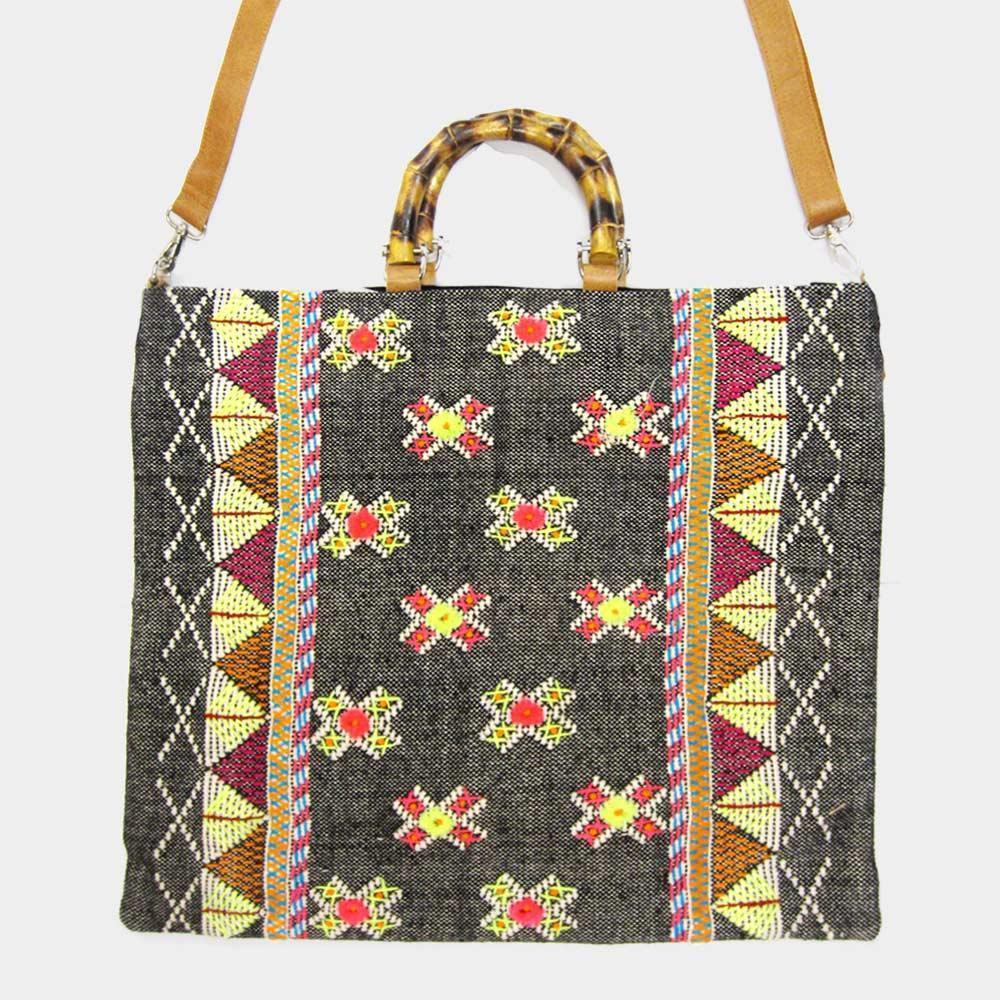 Embroidery Boho Patterned Tote / Crossbody Bag - Jewelry Store by Erik Rayo