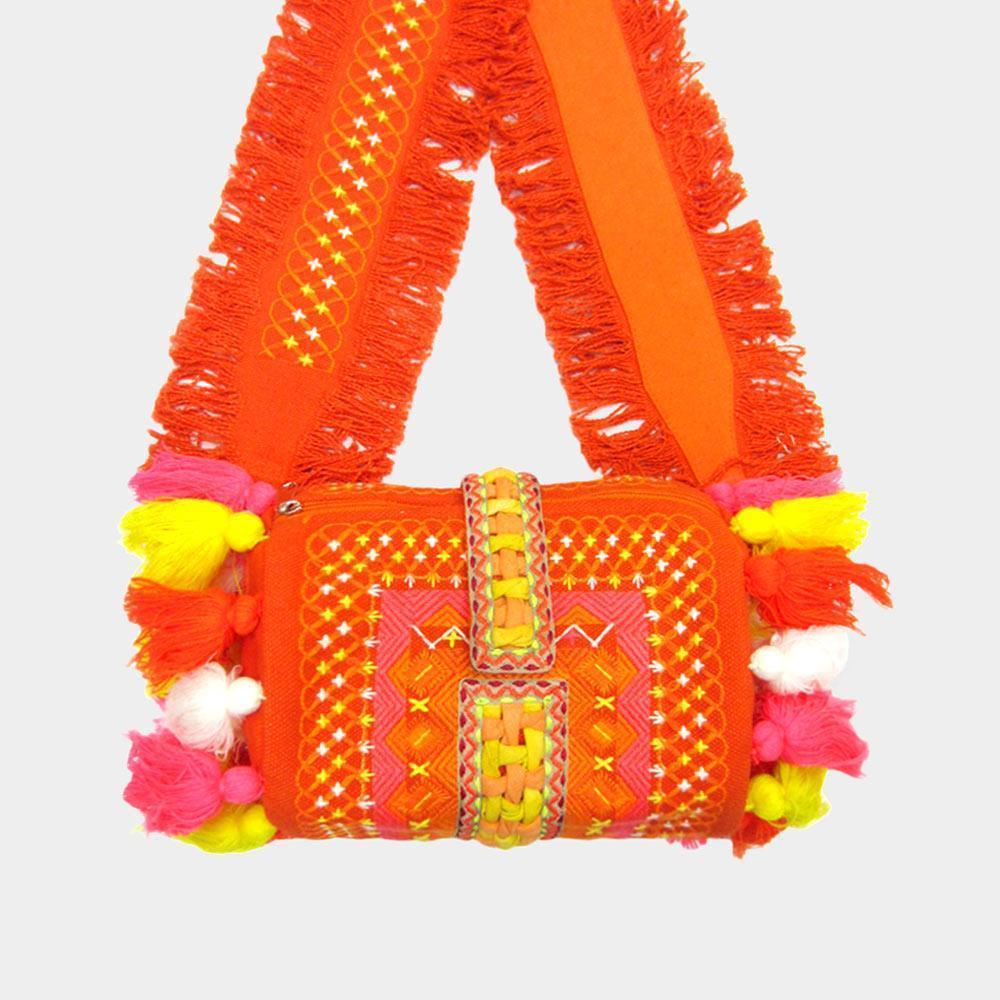 Boho Tassel Trimmed Crossbody Bag - Jewelry Store by Erik Rayo