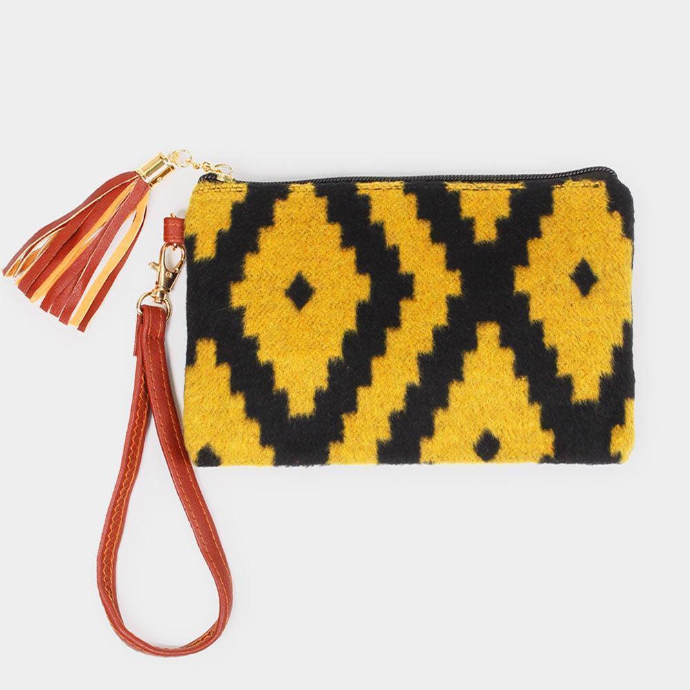Western Print Wristlet Pouch Bag - Jewelry Store by Erik Rayo