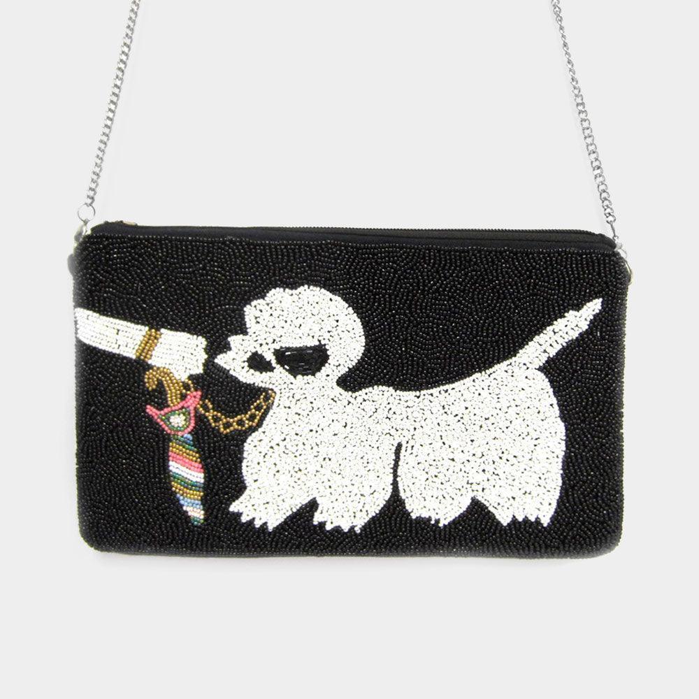 Beaded Dog Crossbody Bag - Jewelry Store by Erik Rayo
