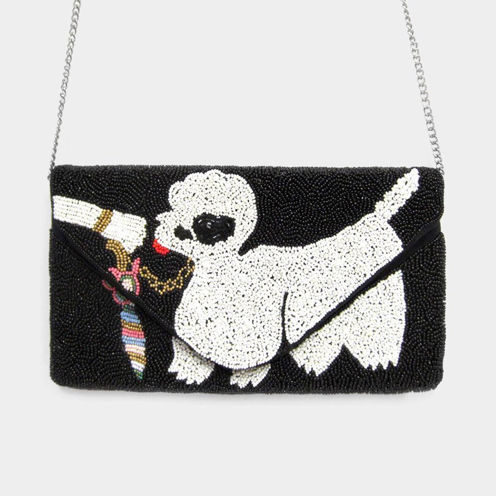 Beaded Dog Crossbody Bag - Jewelry Store by Erik Rayo