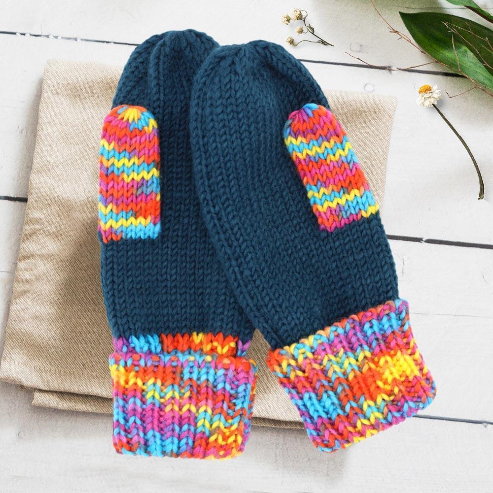 Teal Multi Color Cuff Gloves - Jewelry Store by Erik Rayo