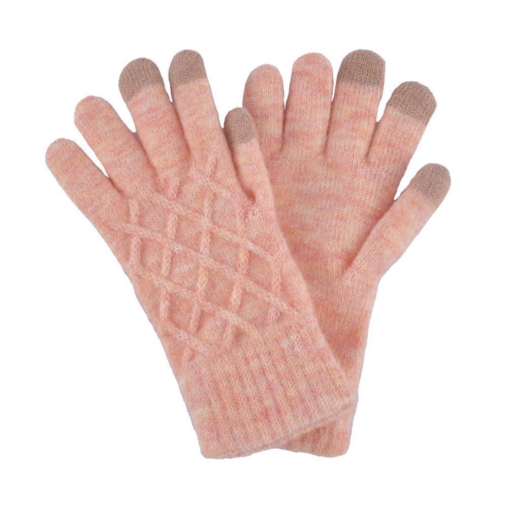 Coral Soft Knit Touch Smart Gloves - Jewelry Store by Erik Rayo