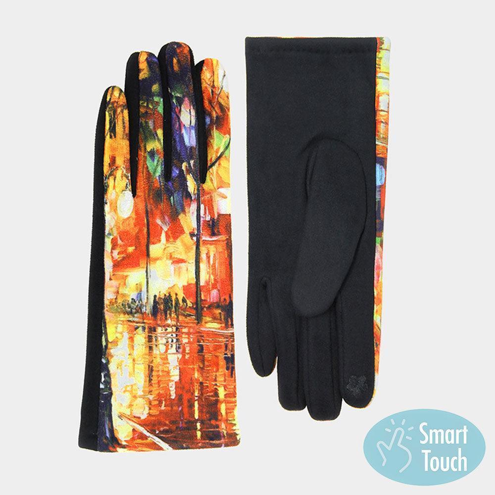 The Tears of the Fall Print Smart Touch Gloves - Jewelry Store by Erik Rayo