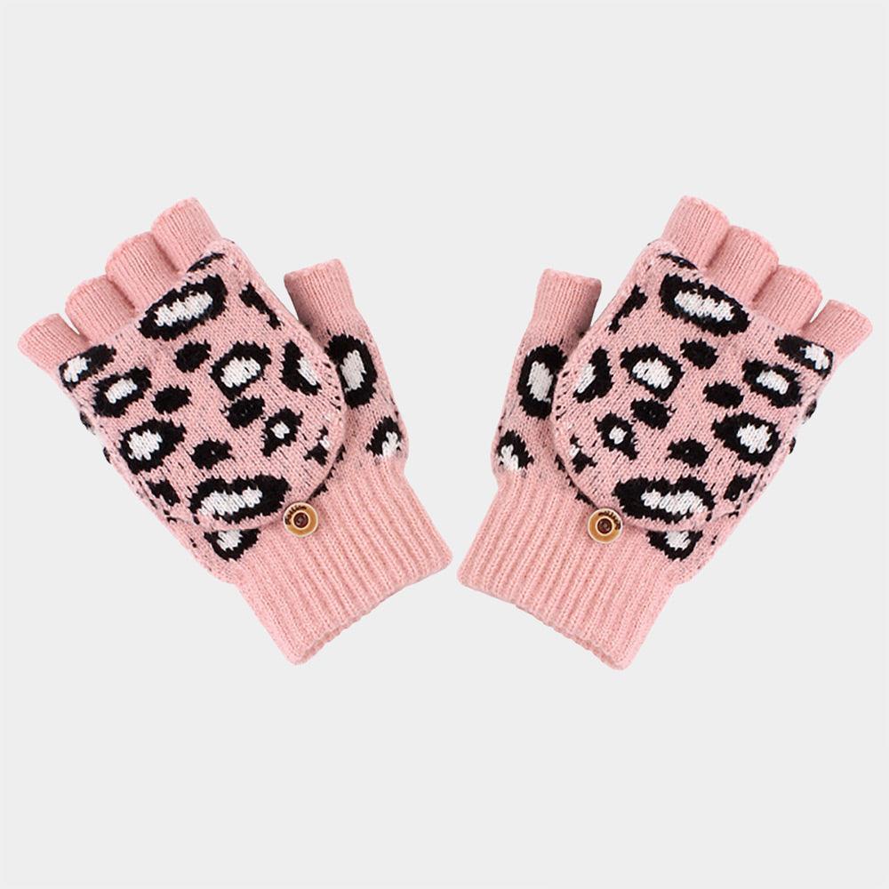 Pink Leopard Fingerless Gloves - Jewelry Store by Erik Rayo