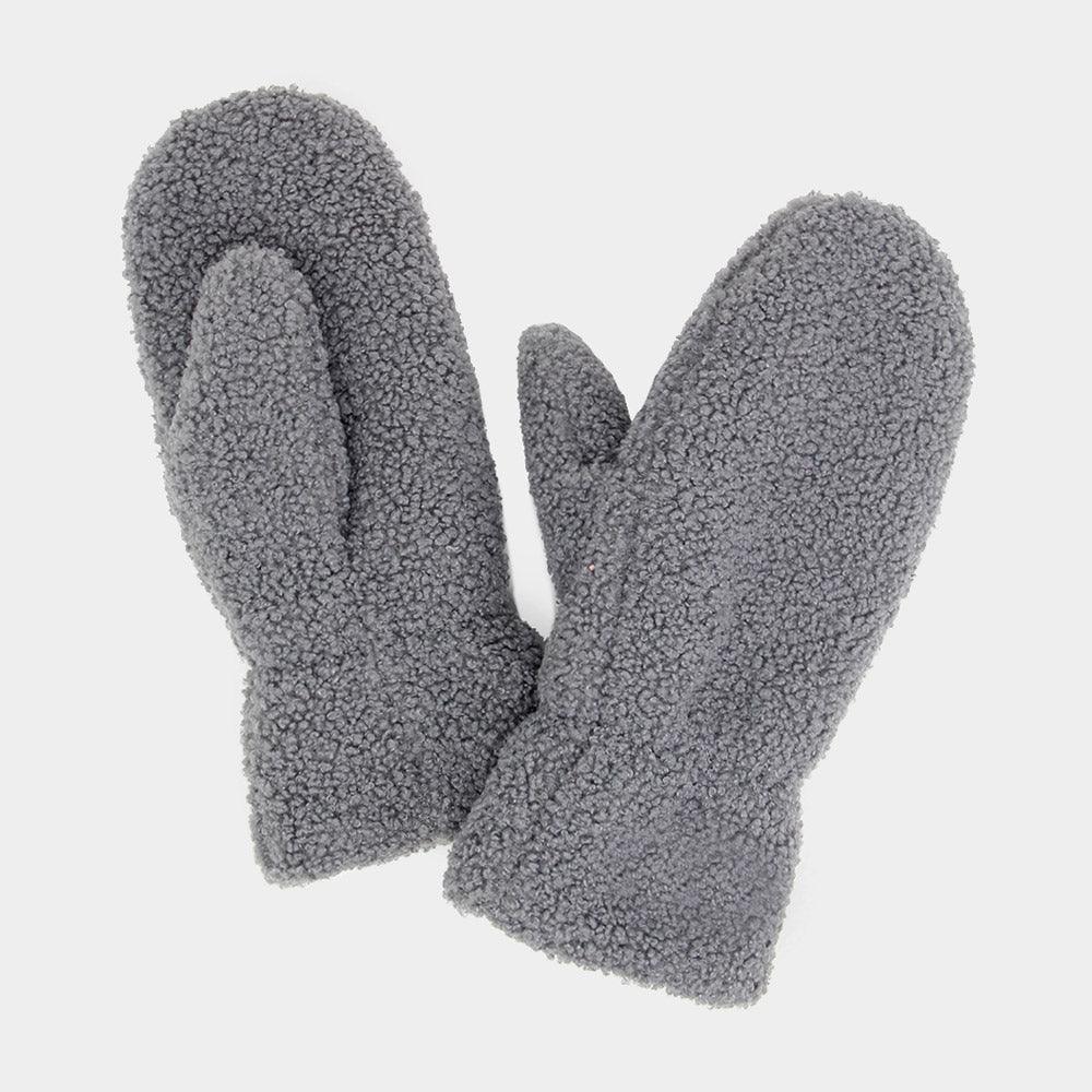 Charcoal Lining Teddy Bear Mitten Gloves - Jewelry Store by Erik Rayo