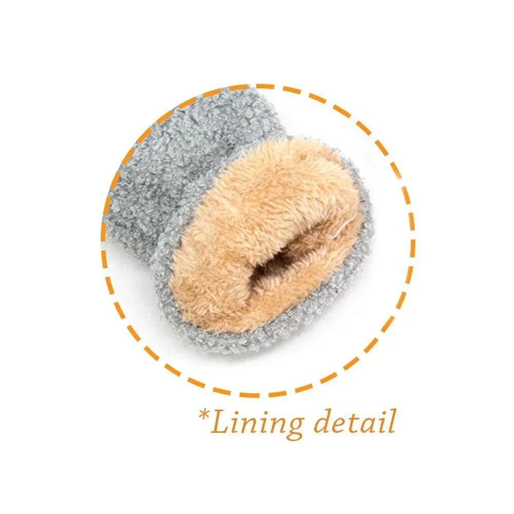 Gray Lining Teddy Bear Mitten Gloves - Jewelry Store by Erik Rayo