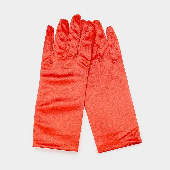 Red Dressy Satin Wedding Gloves - Jewelry Store by Erik Rayo