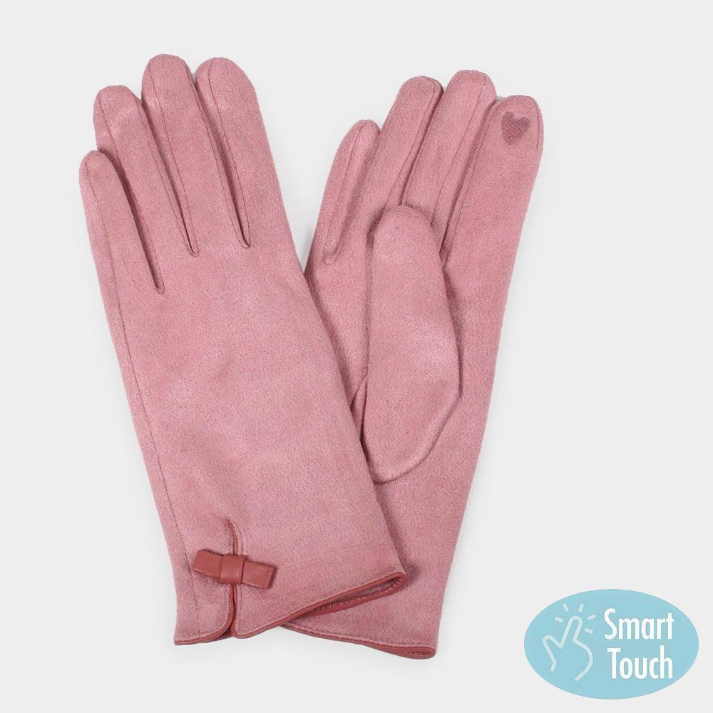 Pink Ribbon Pointed Touch Smart Gloves - Jewelry Store by Erik Rayo