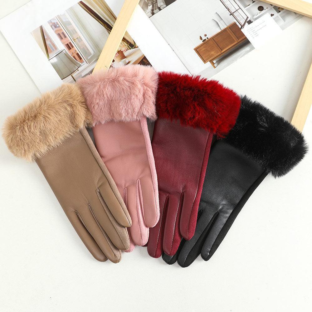 Faux Fur Cuff Touch Smart Gloves - Jewelry Store by Erik Rayo