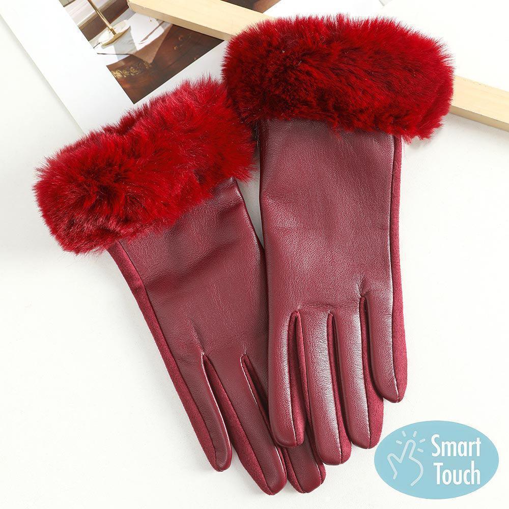 Faux Fur Cuff Touch Smart Gloves - Jewelry Store by Erik Rayo