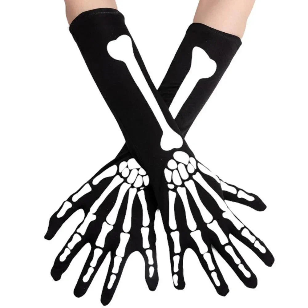 Black Skull Skeleton Gloves - Jewelry Store by Erik Rayo
