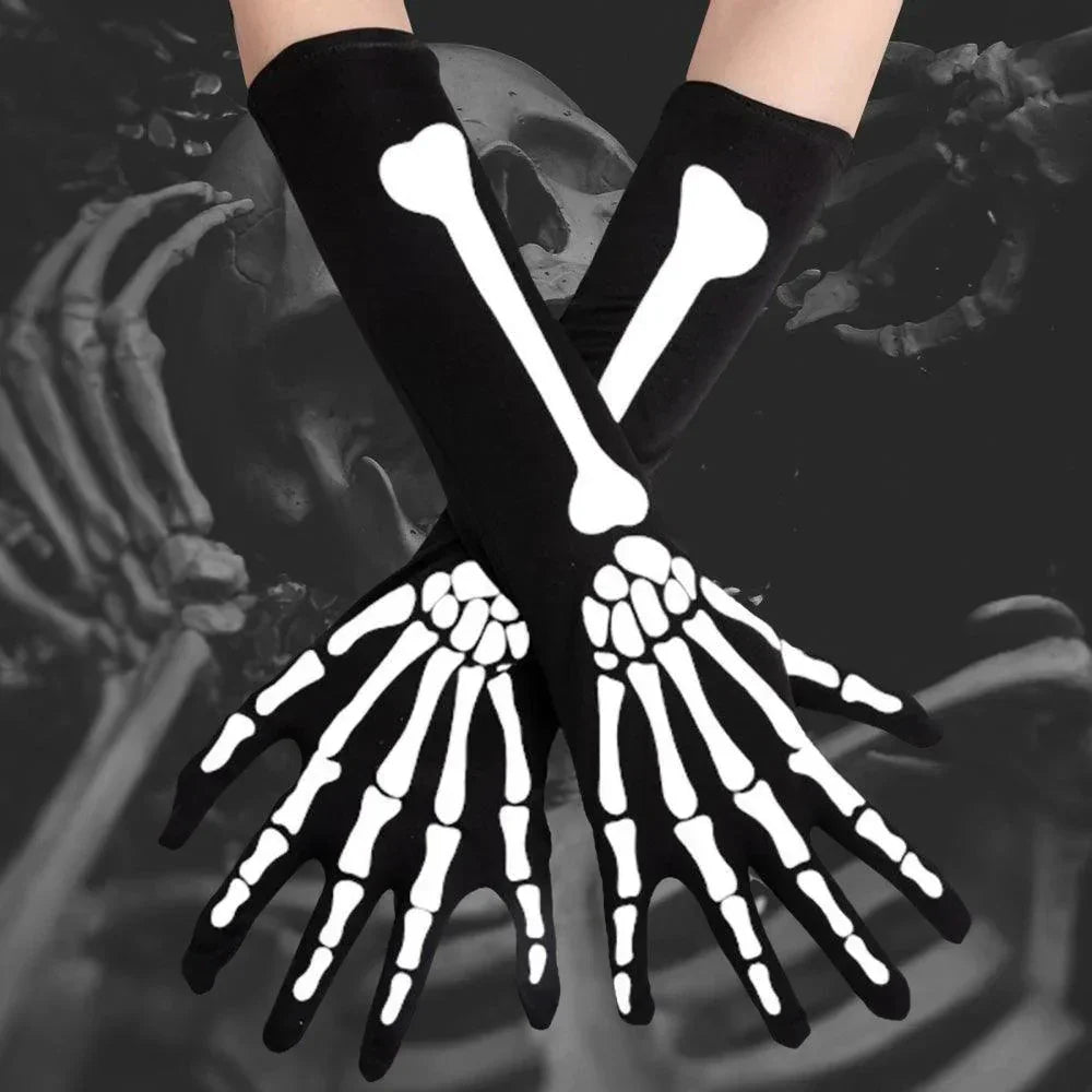 Black Skull Skeleton Gloves - Jewelry Store by Erik Rayo