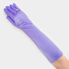 Load image into Gallery viewer, Purple Dressy satin gloves
