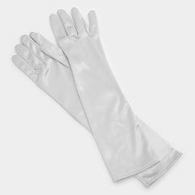 Load image into Gallery viewer, Silver Dressy satin gloves
