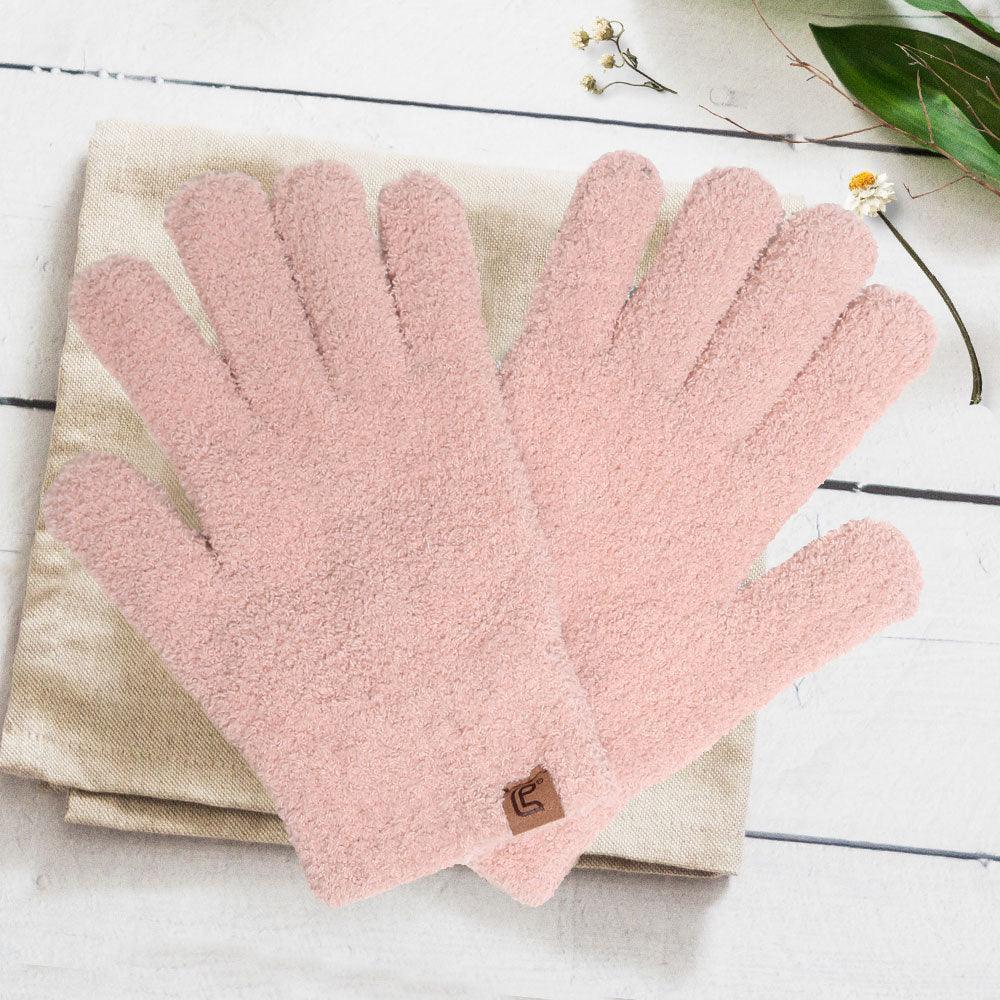 Pink Solid Color Cozy Gloves - Jewelry Store by Erik Rayo