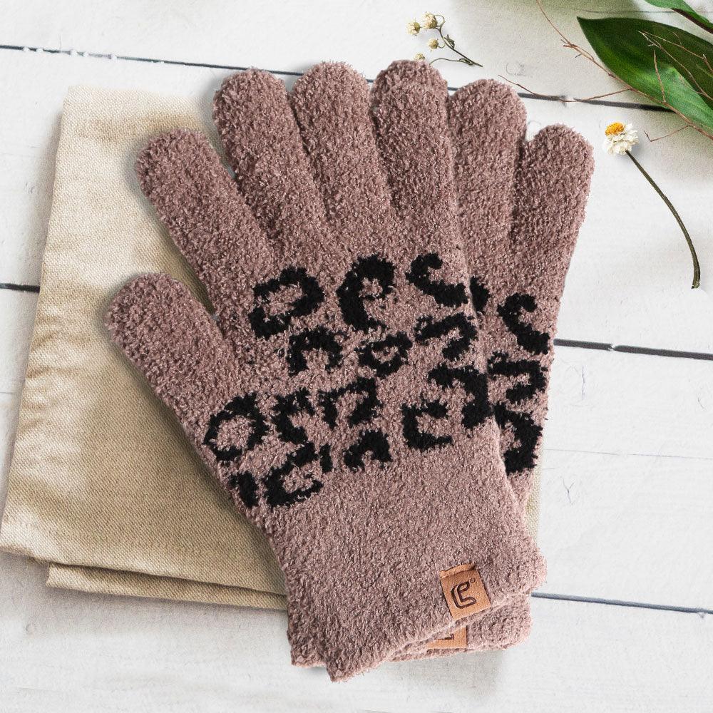 Brown Leopard Cozy Gloves - Jewelry Store by Erik Rayo