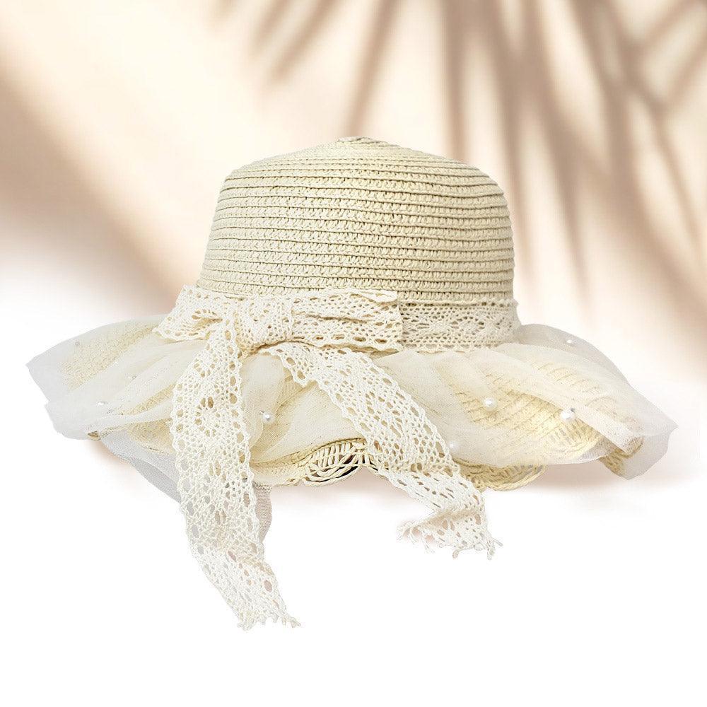 Straw Kids Sun Hat 2 Pack Pearl Embellished Crossbody Bag Set Sunny - Jewelry Store by Erik Rayo