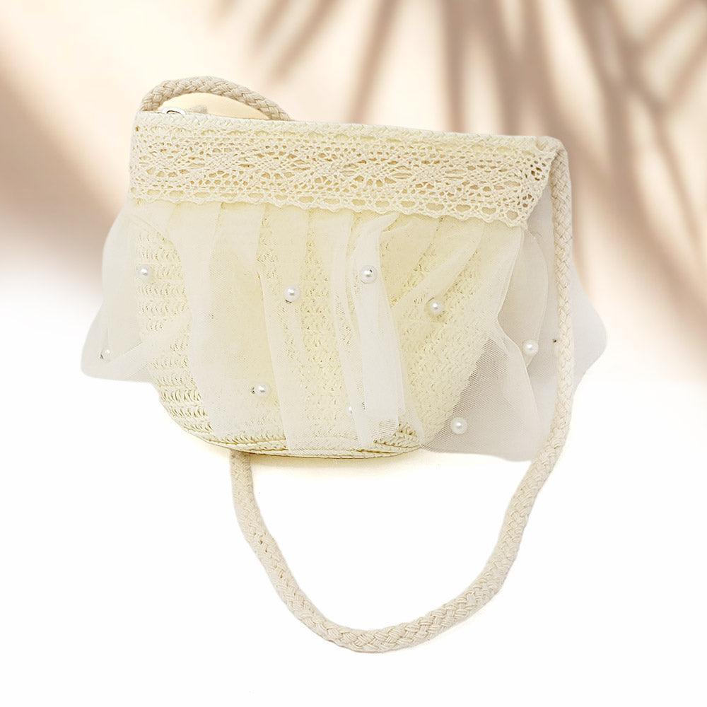 Straw Kids Sun Hat 2 Pack Pearl Embellished Crossbody Bag Set - Jewelry Store by Erik Rayo