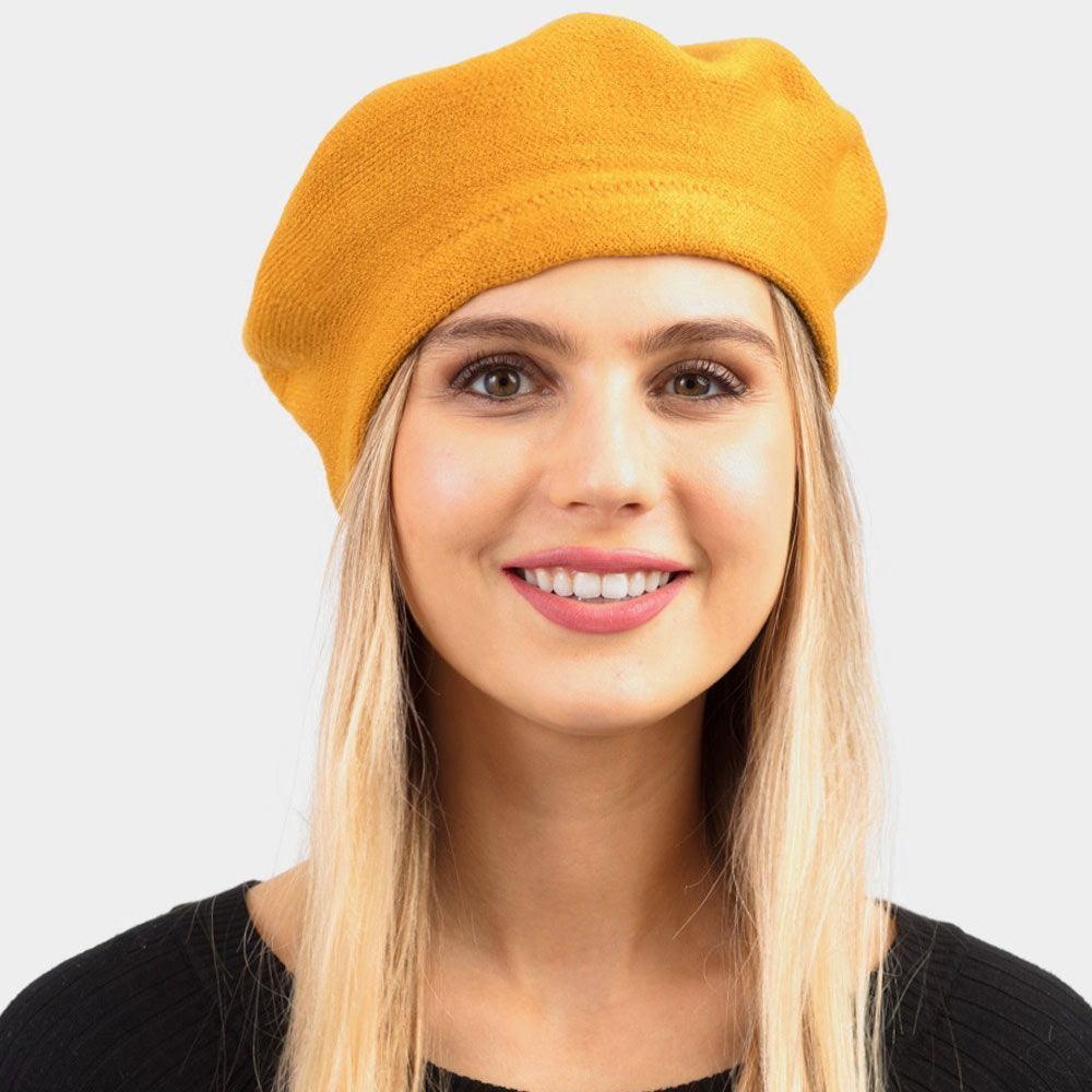 Stretchy Solid Beret Hat - Jewelry Store by Erik Rayo