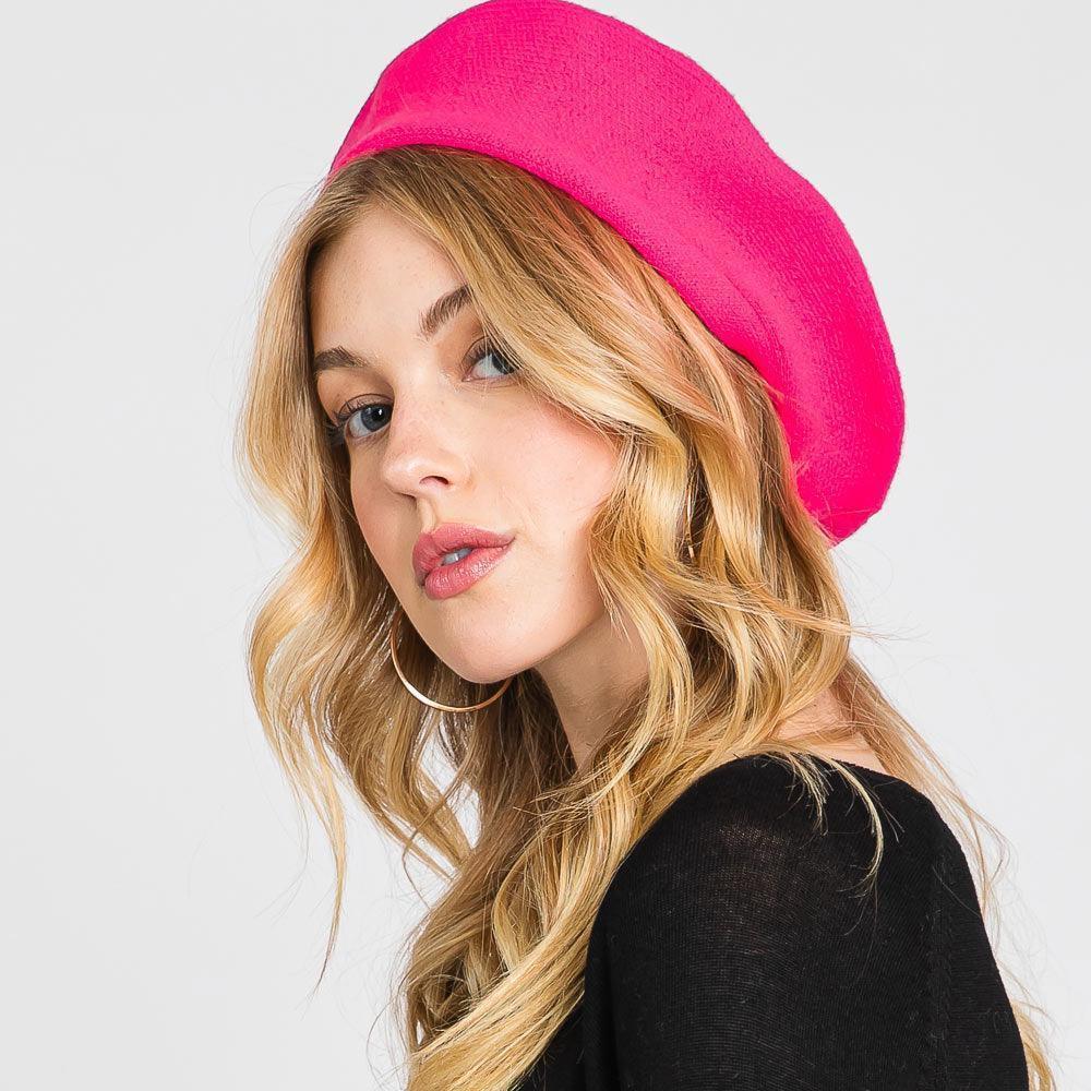 Stretchy Solid Beret Hat - Jewelry Store by Erik Rayo