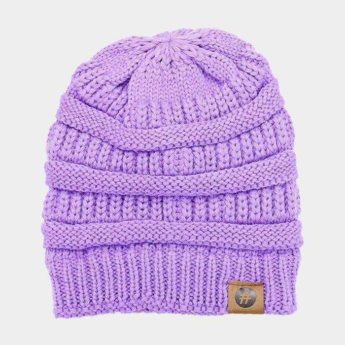 Solid Knitted Hashtag Beanie Hat - Jewelry Store by Erik Rayo