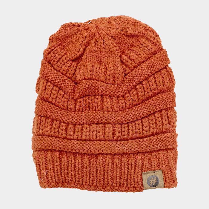 Solid Knitted Hashtag Beanie Hat - Jewelry Store by Erik Rayo
