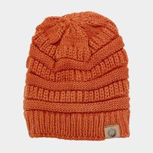 Load image into Gallery viewer, Solid Knitted Hashtag Beanie Hat
