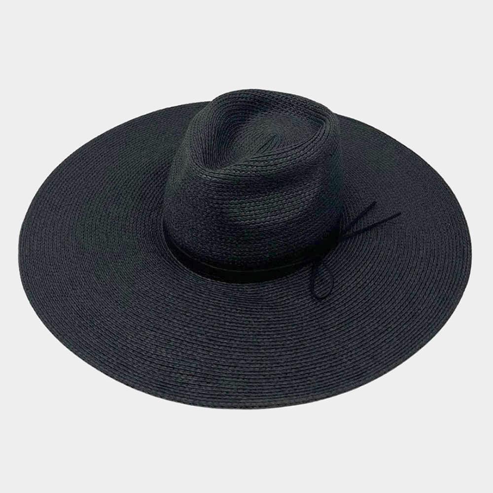 Tie Trim Woven Straw Hat - Jewelry Store by Erik Rayo
