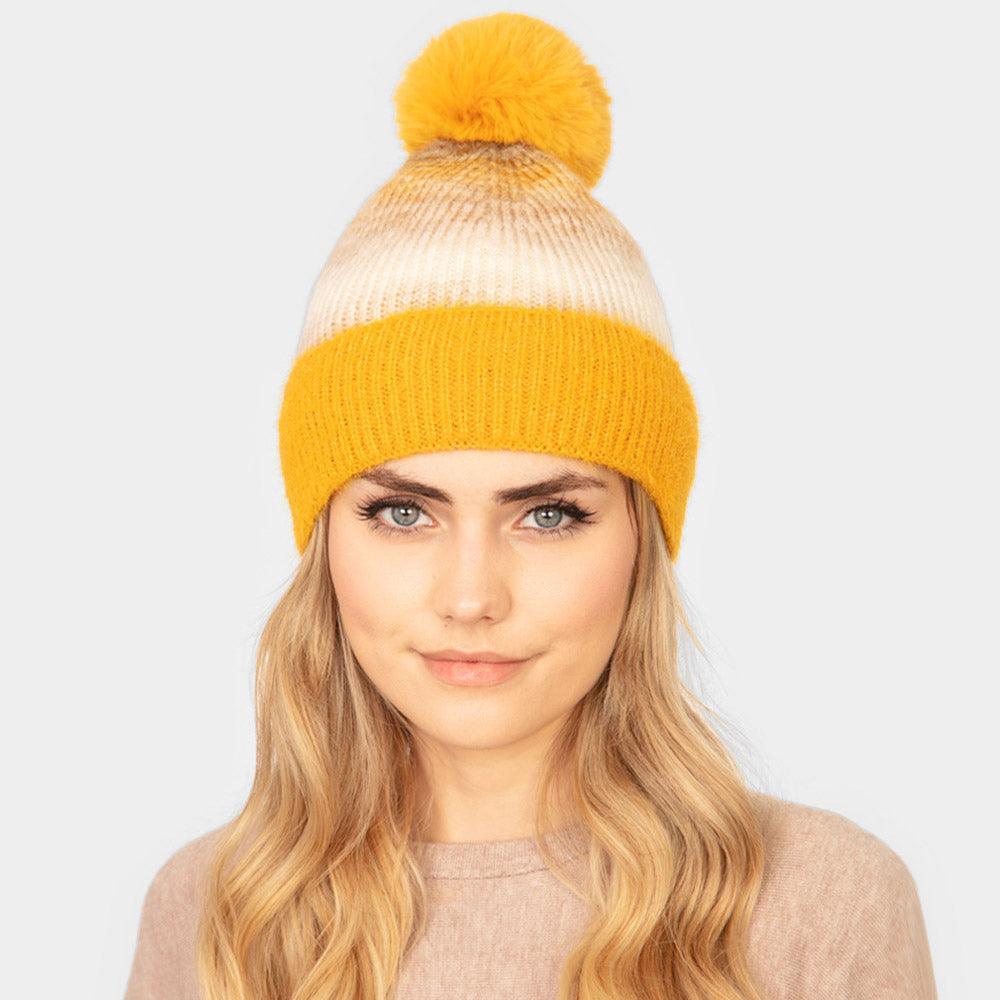 Tie Dye Fleece Pom Pom Beanie Hat - Jewelry Store by Erik Rayo