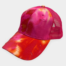 Load image into Gallery viewer, Tie Dye Mesh Back Vintage Baseball Cap
