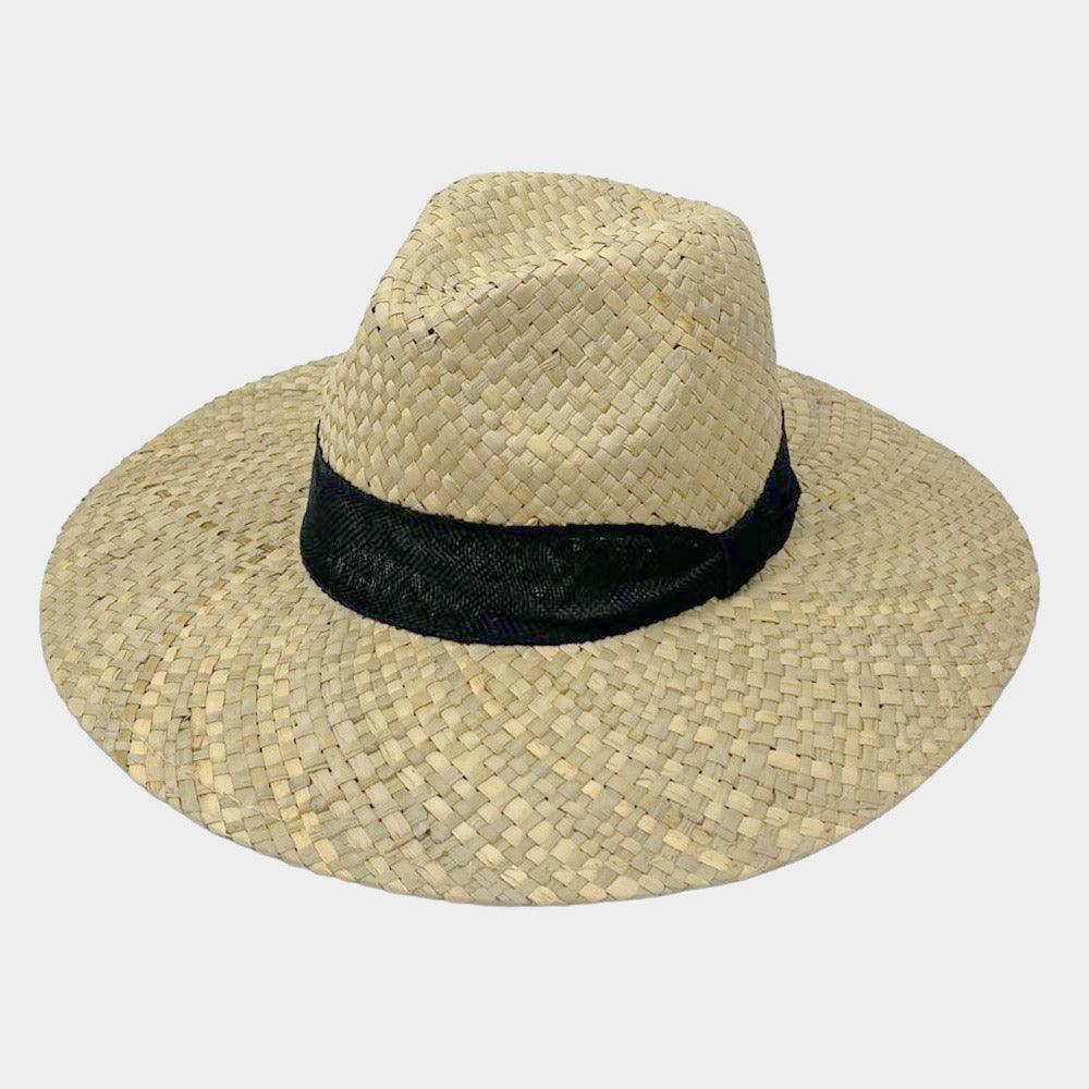 Knot Trim Woven Straw Fedora Hat - Jewelry Store by Erik Rayo