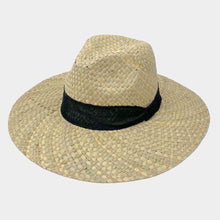 Load image into Gallery viewer, Knot Trim Woven Straw Fedora Hat
