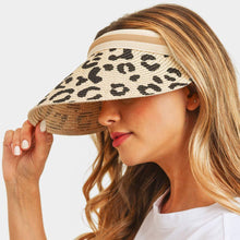 Load image into Gallery viewer, Leopard Patterned Visor Hat
