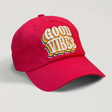 Load image into Gallery viewer, GOOD VIBES Message Baseball Cap
