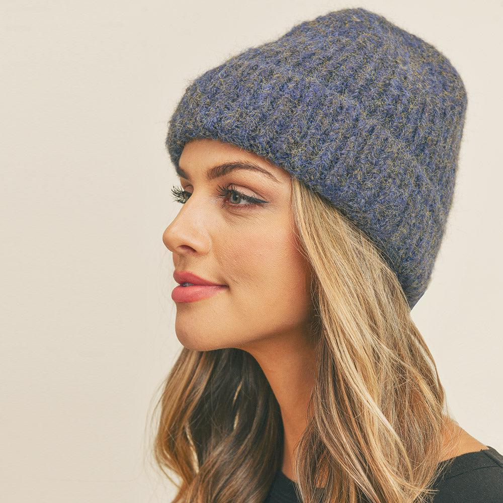 Fuzzy Mixed Color Knit Beanie Hat - Jewelry Store by Erik Rayo