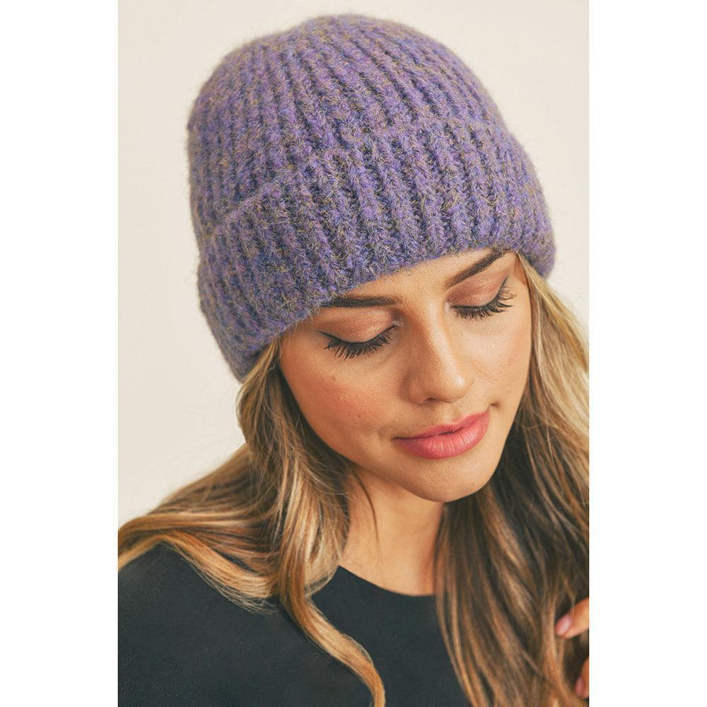 Fuzzy Mixed Color Knit Beanie Hat - Jewelry Store by Erik Rayo