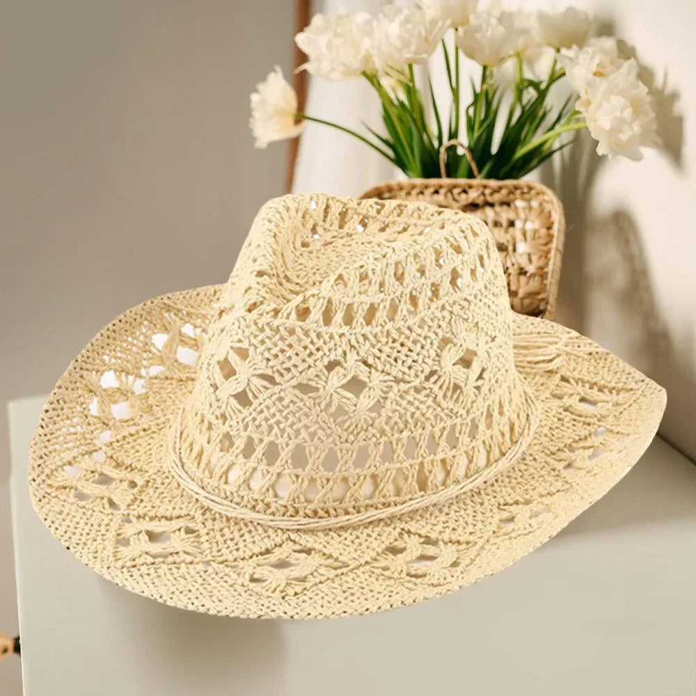 Open Weave Panama Cowboy Straw Hat - Jewelry Store by Erik Rayo