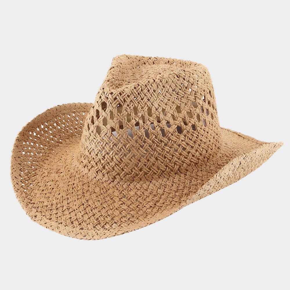 Open Weave Panama Cowboy Straw Hat - Jewelry Store by Erik Rayo