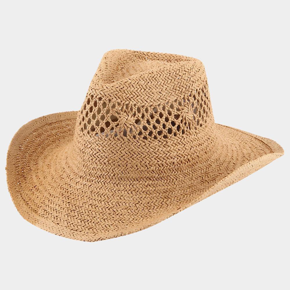 Open Weave Panama Cowboy Straw Hat - Jewelry Store by Erik Rayo
