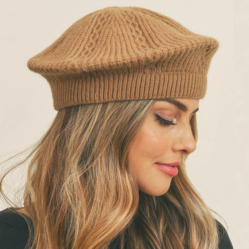 Solid Knit Beret Hat - Jewelry Store by Erik Rayo