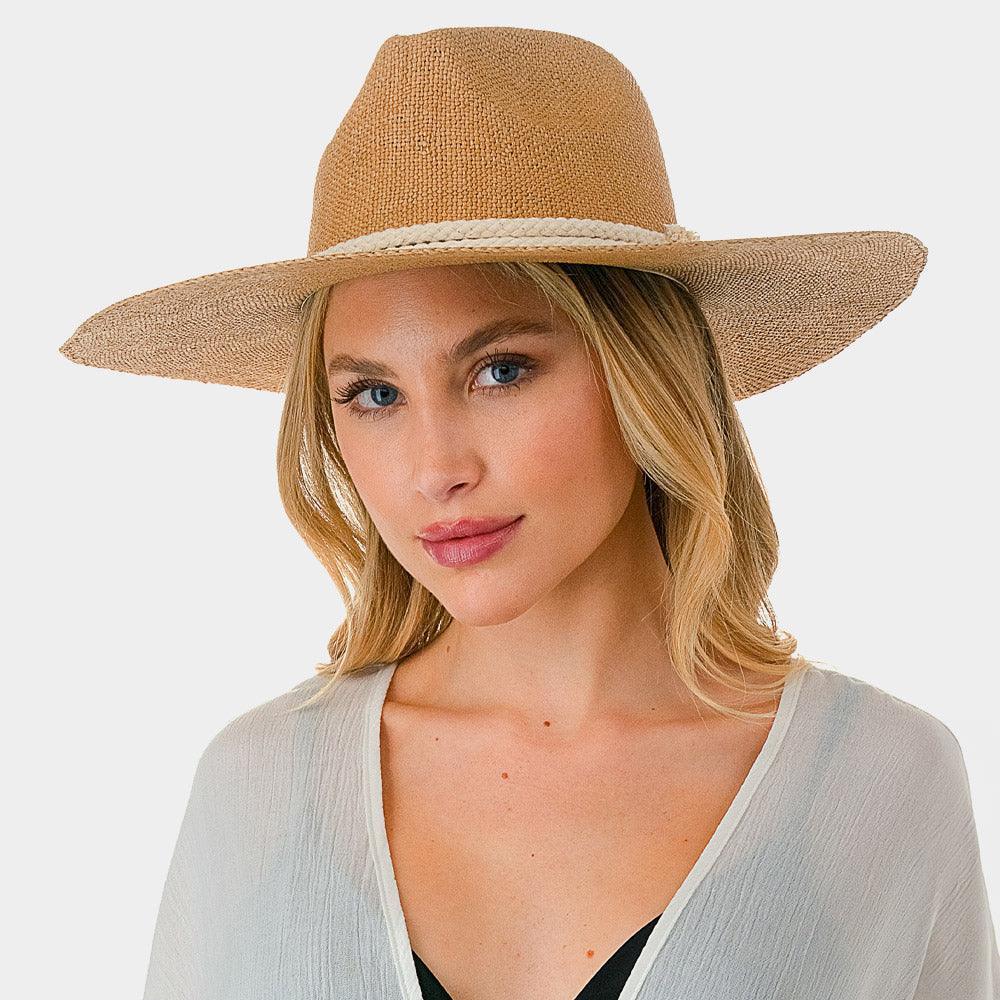 Rope Trim Woven Straw Hat - Jewelry Store by Erik Rayo