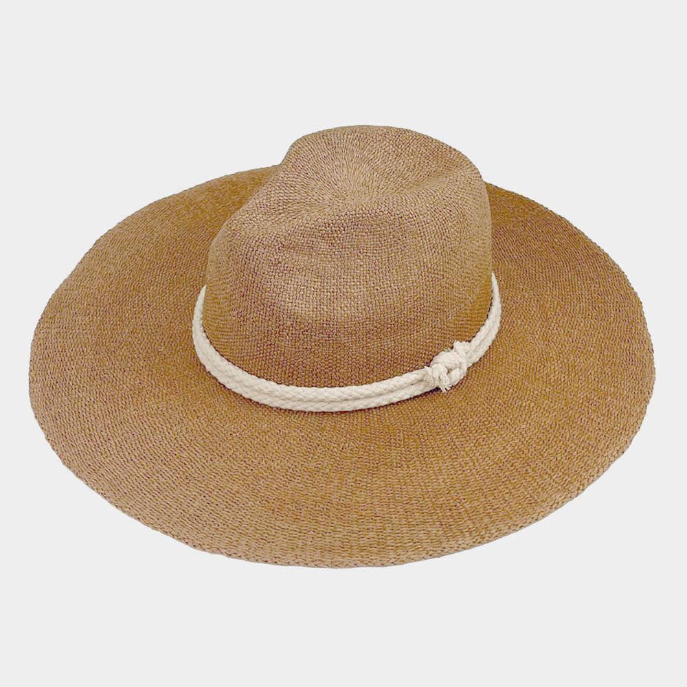 Rope Trim Woven Straw Hat - Jewelry Store by Erik Rayo